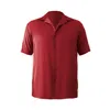 Janara Jones Men's Red Burgundy Satin London Shirt In Red