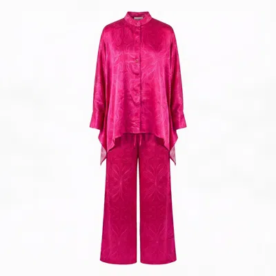 Janara Jones Pink Fuchsia Iris Print Icarus Set