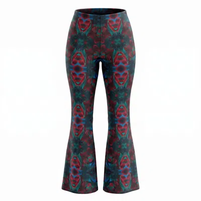 Janara Jones Women's Autumn Paisley Print High-waisted Volk Flared Pants In Multi
