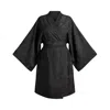 Janara Jones Women's Black Jacquard Sarah Kimono Mini Dress In Black