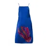 Janara Jones Women's Blue Jelly Fish Print Satin Side-split Staight-neck Cami Top In Blue