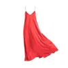 Janara Jones Women's Coral Red Mariella Satin Maxi Dress In Red