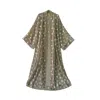 Janara Jones Women's Gold / Silver Golden Silver Stars Shimmering Mesh Abaya Kaftan In Gold/silver