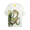 Janara Jones Women's Octopus Print Oversized Off White T-shirt In White