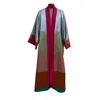 Janara Jones Women's One Of A Kind Olive Shades Satin Long Abaya Kaftan In Green
