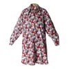 Janara Jones Women's Sculls And Poppies Print Cotton Mini Shirt Dress