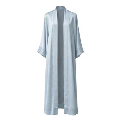 Janara Jones Women's Sky Blue Satin Abaya Kaftan
