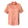 Janara Jones Women's Yellow / Orange Apricot Satin Short-sleeve Unisex Oversized Shirt In Yellow/orange