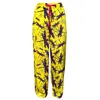 Janara Jones Women's Yellow / Orange Yellow Dragonfly Print Satin Wide Legged Trousers In Yellow/orange