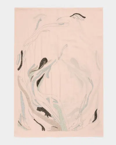 Janavi India Beyond The Galaxy Merino Wool Scarf In Pink