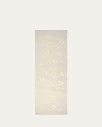 Janavi India Blooming Garden Cashmere Scarf In Ivory