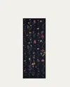 Janavi India Blossom Bliss Merino Wool Scarf In Peacoat