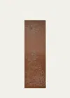Janavi India Dahlia Line Art Merino Wool Scarf In Toasted Coconut
