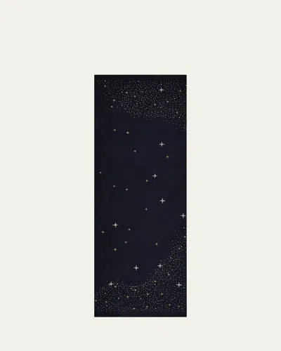 Janavi India Glam Gala Merino Wool Blend Scarf In Peacoat
