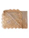 Janavi India Lace-trimmed Scarf In Brown