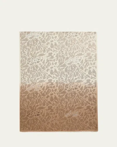 Janavi India Leopard Beaded Cashmere Wrap In Brown