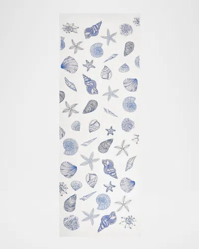 Janavi India Sea Shell Merino Wool Scarf In White