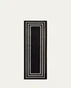 Janavi India Sheer Striped Cashmere Scarf In Black