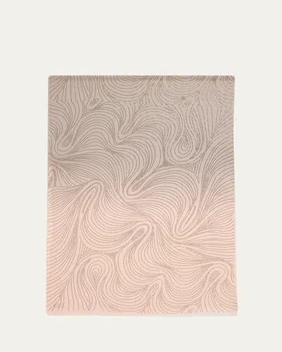 Janavi India Swirls Sequined Cashmere Scarf In Brown