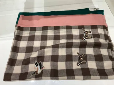 Janavi Women's Hunting Ducks Scarf In Beige-ivory-brown In Multi