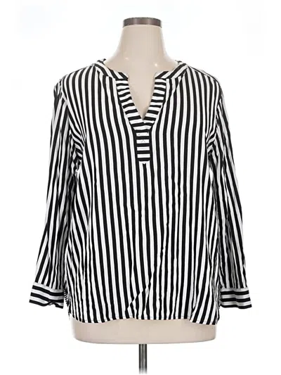 Pre-owned Jane And Delancey 3/4 Sleeve Blouse In Black