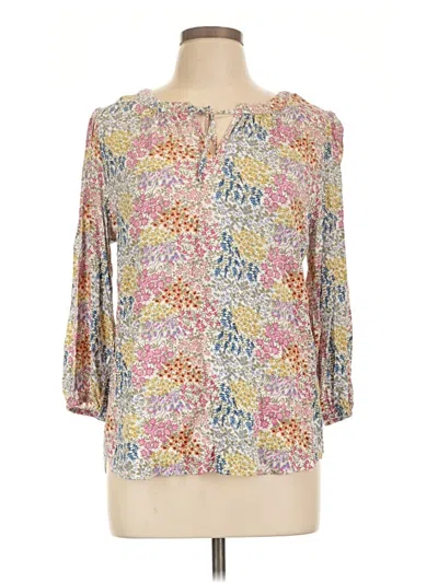 Pre-owned Jane And Delancey 3/4 Sleeve Blouse In Tan