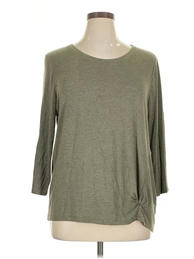 Pre-owned Jane And Delancey 3/4 Sleeve T-shirt In Green