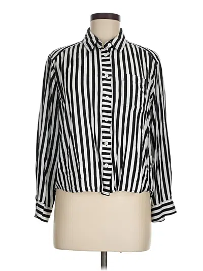 Pre-owned Jane And Delancey Long Sleeve Blouse In Black