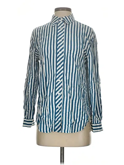 Pre-owned Jane And Delancey Long Sleeve Blouse In Blue