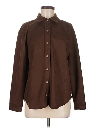 Pre-owned Jane And Delancey Long Sleeve Blouse In Brown