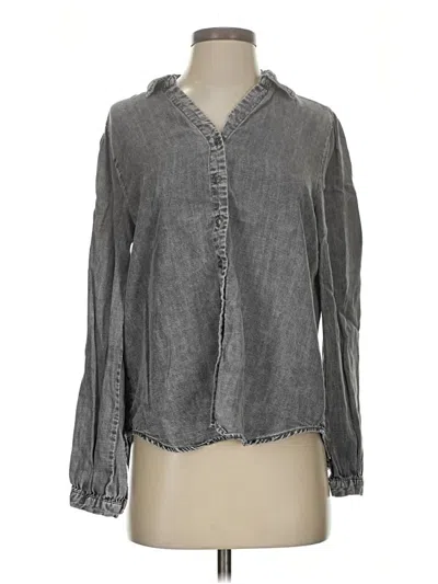 Pre-owned Jane And Delancey Long Sleeve Blouse In Gray