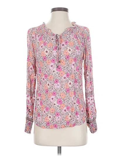 Pre-owned Jane And Delancey Long Sleeve Blouse In Pink