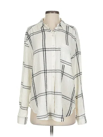Pre-owned Jane And Delancey Long Sleeve Blouse In White