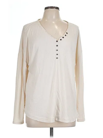Pre-owned Jane And Delancey Long Sleeve Blouse In White