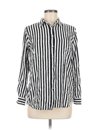 Pre-owned Jane And Delancey Long Sleeve Button Down Shirt In Black
