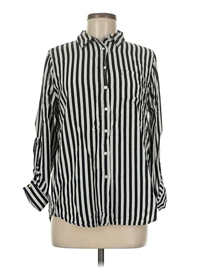 Pre-owned Jane And Delancey Long Sleeve Button Down Shirt In Black