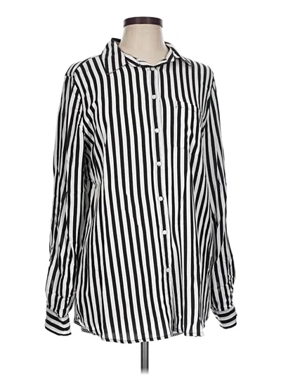 Pre-owned Jane And Delancey Long Sleeve Button Down Shirt In Black