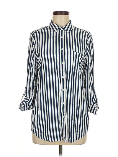 Pre-owned Jane And Delancey Long Sleeve Button Down Shirt In Blue