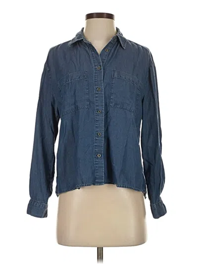 Pre-owned Jane And Delancey Long Sleeve Button Down Shirt In Blue
