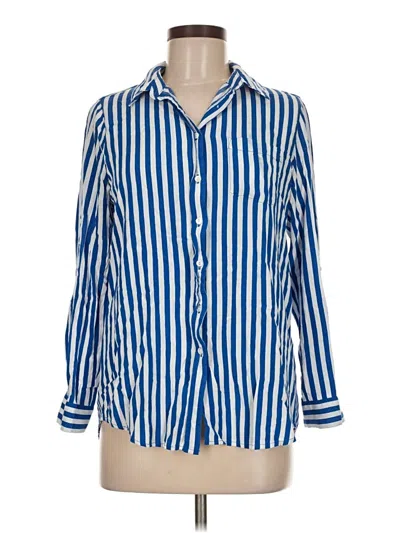 Pre-owned Jane And Delancey Long Sleeve Button Down Shirt In Blue