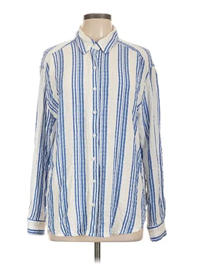 Pre-owned Jane And Delancey Long Sleeve Button Down Shirt In Blue
