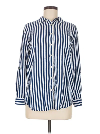 Pre-owned Jane And Delancey Long Sleeve Button Down Shirt In Blue