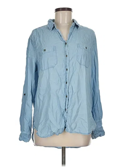 Pre-owned Jane And Delancey Long Sleeve Button Down Shirt In Blue