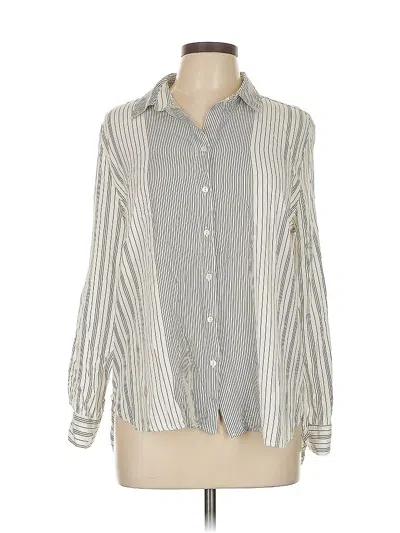 Pre-owned Jane And Delancey Long Sleeve Button Down Shirt In Gray