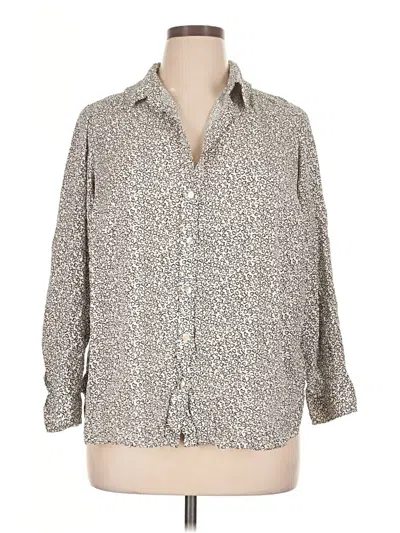Pre-owned Jane And Delancey Long Sleeve Button Down Shirt In Gray