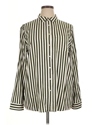 Pre-owned Jane And Delancey Long Sleeve Button Down Shirt In Green