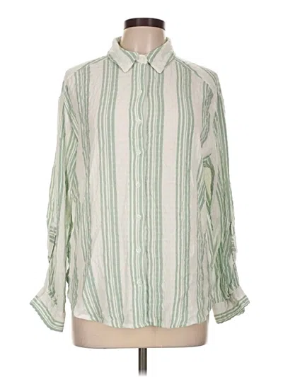 Pre-owned Jane And Delancey Long Sleeve Button Down Shirt In Green
