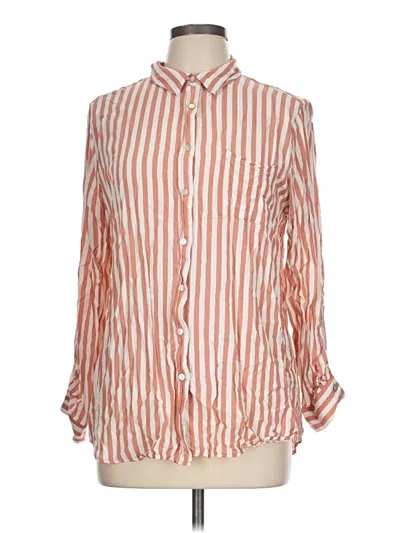 Pre-owned Jane And Delancey Long Sleeve Button Down Shirt In Orange
