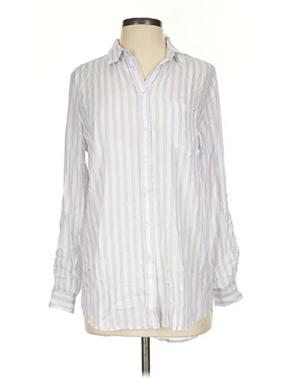 Pre-owned Jane And Delancey Long Sleeve Button Down Shirt In Silver