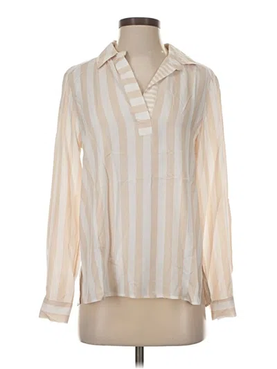 Jane And Delancey Long Sleeve Polo Shirt In White
